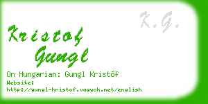 kristof gungl business card
